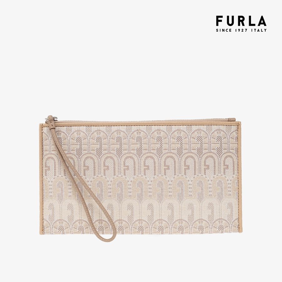 Ví Cầm Tay FURLA Opportunity S Envelope - Tessuto Jacquard Riciclato Arco Etnico Logo