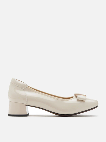 Giày cao gót Pazzion Jenn Metallic Bow Low Block Heels