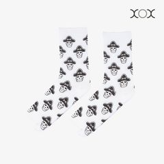 Vớ XOX Unisex - Hình Đầu Lâu Trắng