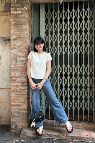Áo Thun Nữ TheBlueTshirt 1990s Tshirt - Vanilla Cream