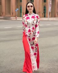 Quần Áo Dài Lụa Đỏ Tươi Hòn Ngọc Viễn Đông - Không Kèm Áo