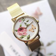 Đồng Hồ TIMEX Full Bloom Steel Gold Rose White TW2U19100