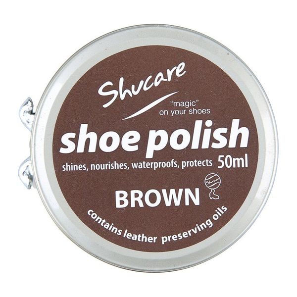 Xi Kem Đánh Giày Shucare Tin Shoe Polish (Brown - Màu Nâu)