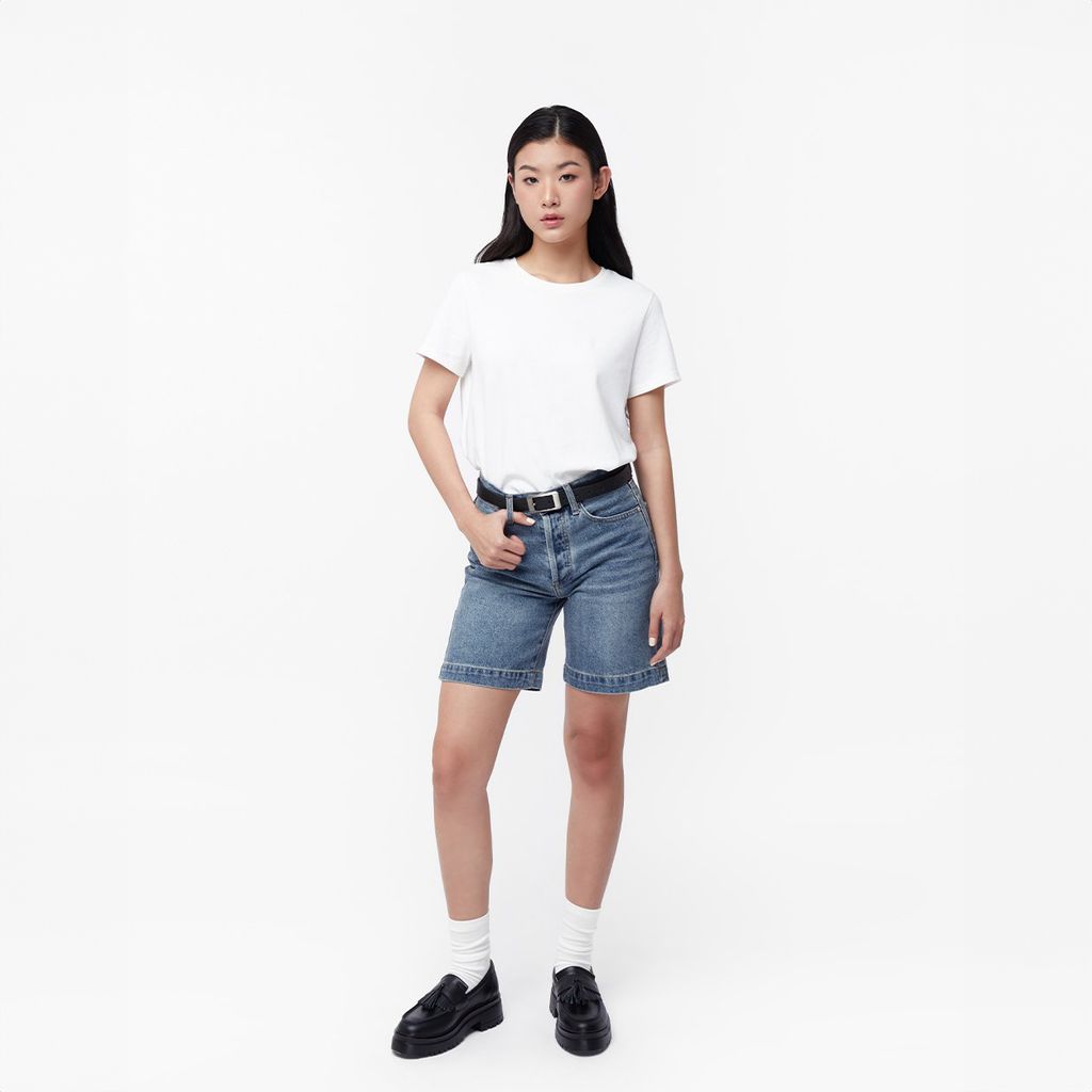Quần Shorts Nữ TheBlueTshirt Dad Shorts - Origin Blue
