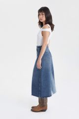 Chân Váy Nữ TheBlueTshirt 1970s Denim Midi Skirt - The 1975 Wash