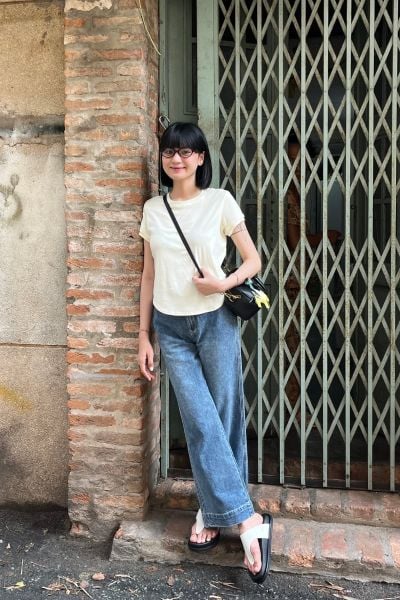 Áo Thun Nữ TheBlueTshirt 1990s Tshirt - Vanilla Cream