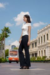 Áo Kiểu Nữ DOTTIE Lệch Vai - Trắng - T0922