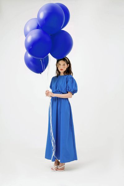 Đầm Nữ DOTTIE Midi Tay Phồng Hở Lưng - D0253