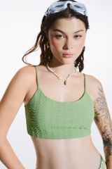 Set Đồ Bơi Bikini Nữ DOTTIE 2 Mảnh Vải Hiệu Ứng - Xanh Lá - Sw003