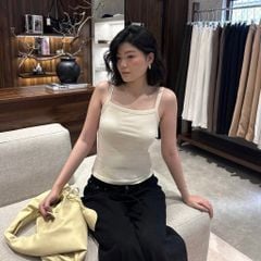 Áo Thun Nữ TheBlueTshirt 90s Tank - Beige Bamboo Cotton