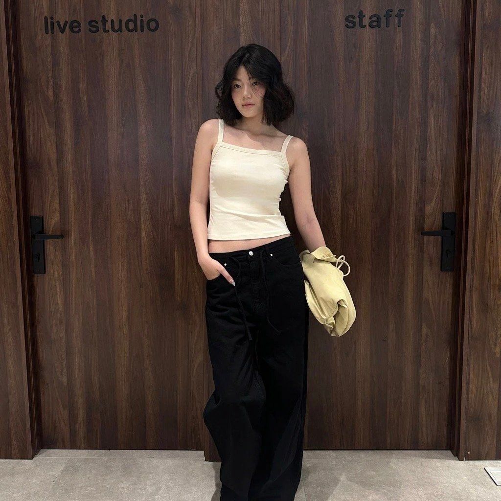 Áo Thun Nữ TheBlueTshirt 90s Tank - Beige Bamboo Cotton