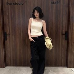 Áo Thun Nữ TheBlueTshirt 90s Tank - Beige Bamboo Cotton
