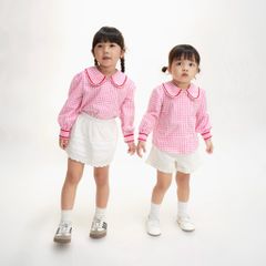 Áo Sơ Mi Bé Gái TheBlueTshirt BlueKid Jessie Shirt - Pink Gingham