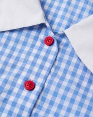 Áo Sơ Mi Bé Gái TheBlueTshirt BlueKid Lolita Top - AquaBlue Gingham