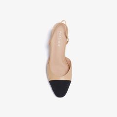 Giày Cao Gót Nữ PAZZION Blythe Lambskin Toe Cap Block Heels