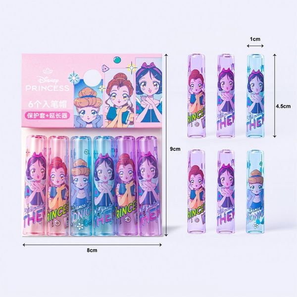 Nắp bút chì Disney hình công chúa (6 cái) - A74042-W2S