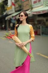 Chân Váy Lụa Nữ F2 Hồng Sen