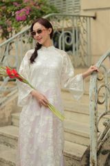 Áo Dài Ren Nữ F2 Trắng Pride Việt Nam - Không Kèm Quần
