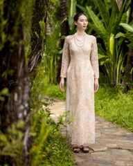 Áo Dài Nữ F2 Ren Kem Pride Việt Nam - Không Kèm Quần