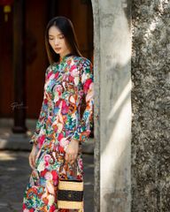 Áo Dài Nữ F2 Gấm Nhiều Màu Pride Việt Nam - Không Kèm Quần