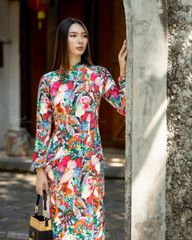 Áo Dài Nữ F2 Gấm Nhiều Màu Pride Việt Nam - Không Kèm Quần