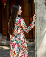 Áo Dài Nữ F2 Gấm Nhiều Màu Pride Việt Nam - Không Kèm Quần