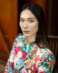 Áo Dài Nữ F2 Gấm Nhiều Màu Pride Việt Nam - Không Kèm Quần