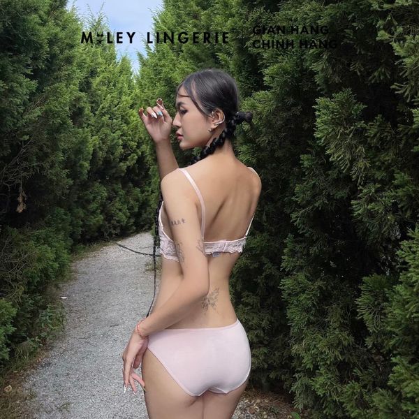 Bộ Đồ Lót Cúp Tròn Phối Ren + Quần Modal Phối Ren Trước  Miley Lingerie BRM09002_ FCM0904