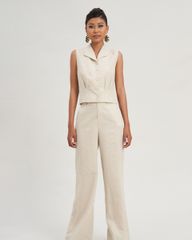 Quần Dài Linen Nữ F2 Kem Modern Women