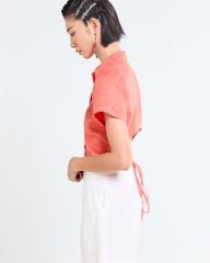 Áo Kiểu Nữ F2 Linen Cam Cà Rốt Tender Drit