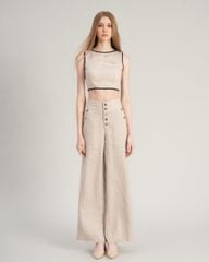 Quần Dài Linen Nữ F2 Kem Hello New Day