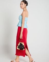 Chân Váy Nữ F2 Linen Đỏ A Touch Of Effortless Elegance