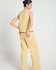 Áo Kiểu Nữ F2 Linen Vàng A Touch Of Effortless Elegance