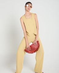 Áo Kiểu Nữ F2 Linen Vàng A Touch Of Effortless Elegance