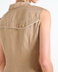 Áo Linen Nữ F2 Nâu Nhạt Tender Drit