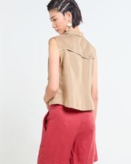 Áo Linen Nữ F2 Nâu Nhạt Tender Drit