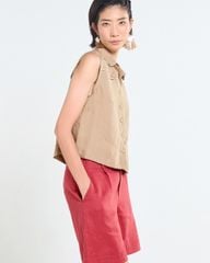 Áo Linen Nữ F2 Nâu Nhạt Tender Drit