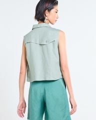 Áo Linen Nữ F2 Xanh Vỏ Đậu Tender Drit