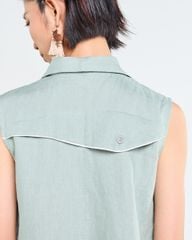 Áo Linen Nữ F2 Xanh Vỏ Đậu Tender Drit