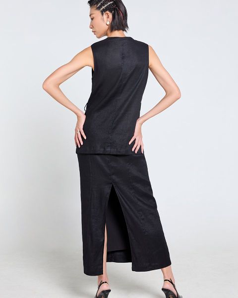 Áo Linen Nữ F2 Đen Tender Drit
