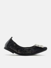 Giày Búp Bê Nữ Pazzion Alina Lace Diamante Foldable Flats