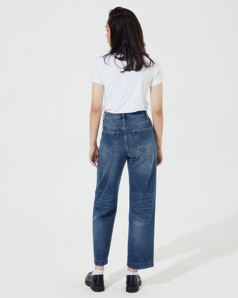 Quần Dài Nữ TheBlueTshirt The Original Dad Jeans - Dark Blue Wash