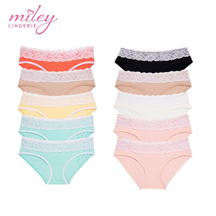 Combo 10 Quần Lót Modal Lưng Ren Active Miley Lingerie FDS_74 - Màu Ngẫu Nhiên