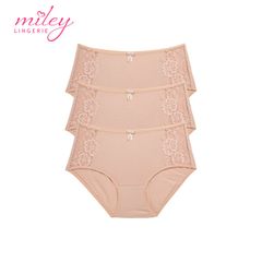 Combo 3 Quần Lót Lưng Cao Modal Phối Ren Active Miley Lingerie FDS0925 - Màu Da