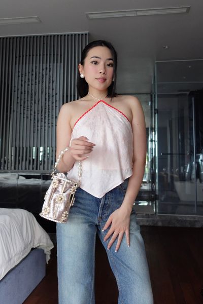Yếm Nữ TheBlueTshirt Lụa Tơ Tằm Thiếu Nữ - Hồng Dâu