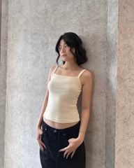 Áo Thun Nữ TheBlueTshirt 90s Tank - Beige Bamboo Cotton