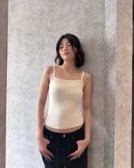 Áo Thun Nữ TheBlueTshirt 90s Tank - Beige Bamboo Cotton