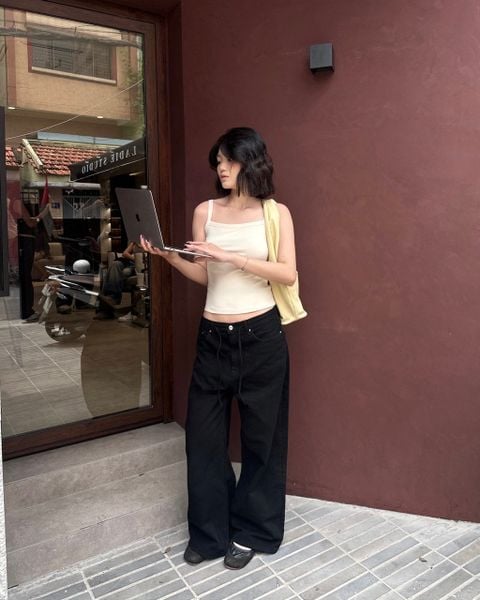 Áo Thun Nữ TheBlueTshirt 90s Tank - Beige Bamboo Cotton