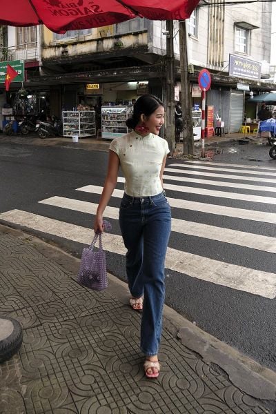 Áo Nữ TheBlueTshirt Cánh Lụa Tơ Tằm - Xanh Cốm