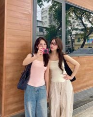 Áo Thun Nữ TheBlueTshirt 90s Tank - Pink Bamboo Cotton